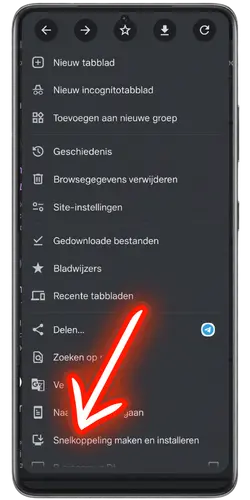Kies Zet op beginscherm om de Simply Wild app te installeren